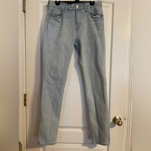 PACSUN Stacked Skinny Light Wash Straight‎ Leg Denim Jeans Mens 32x32